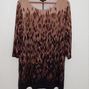 ALFANI CHEETAH TUNIC w/ 3/4 SLEEVES - XL